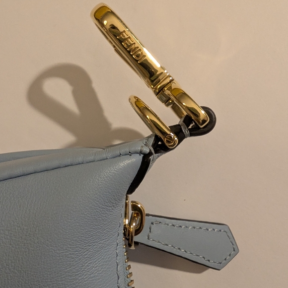 XSOLDXFendi Powder Blue Crescent Hobo with Gold Hardware - Picture 7 of 7